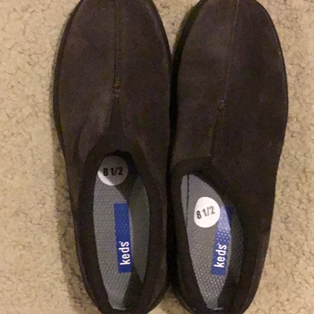 Keds 81/2 brown slip on shoes